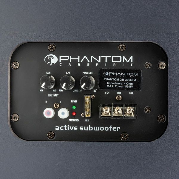 Активный автомобильный сабвуфер Phantom GB-302BPA 12" 250 Вт RMS, 4 Ом 84500 фото