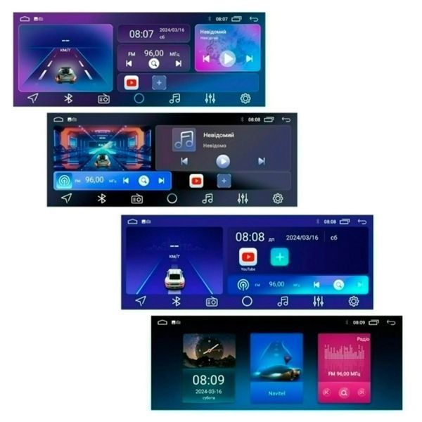 Автомобильная мультимедийная система Cyclone MP-5003 v4 1DIN 6.58" IPS 2/64 GB Android 10, CarPlay, Android Auto, GPS, Wi-Fi, Bluetooth 009927 фото