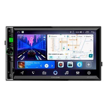 Автомобільна мультимедійна система Cyclone MP-7099A v4 2DIN 7" QLED 4/64 GB Android 13, 4G, CarPlay, Android Auto, GPS, Wi-Fi, Bluetooth 009921 фото