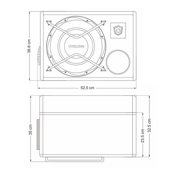 Сабвуфер активний Cyclone SBN-300 12&Prime; 120 Вт RMS 009894 фото
