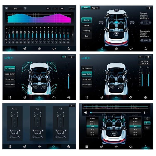 Автомобильная мультимедийная система Cyclone P9-001 (4/64 ГБ) с Android 14, DSP, 4G и CarPlay/Android Auto 009686 фото